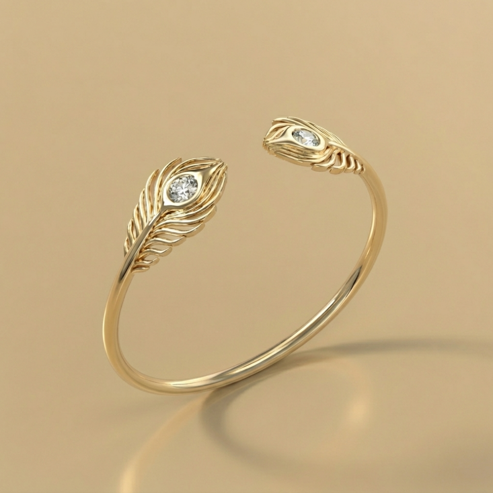 BongHwang Collection Bracelet — 18K gold phoenix bracelet with diamond